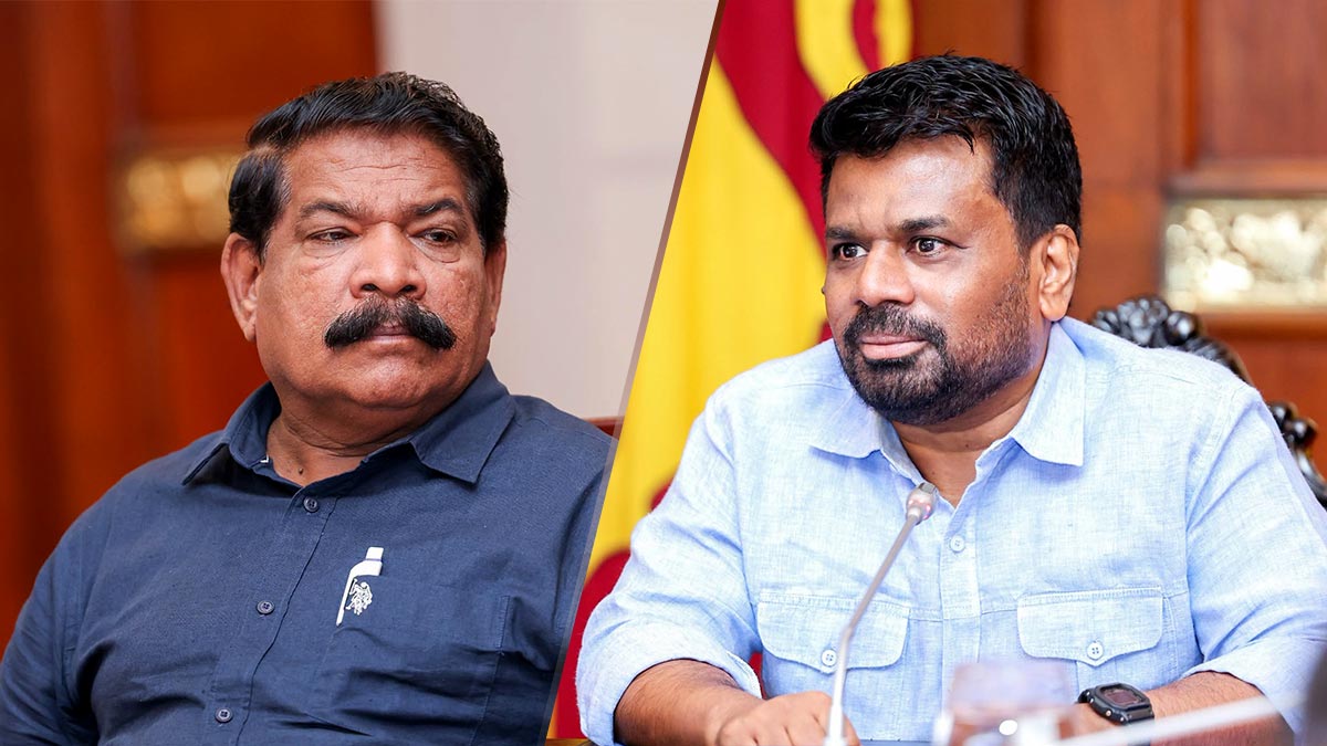 Minister of Fisheries Ramalingam Chandrasekar and President Anura Kumara Dissanayake
